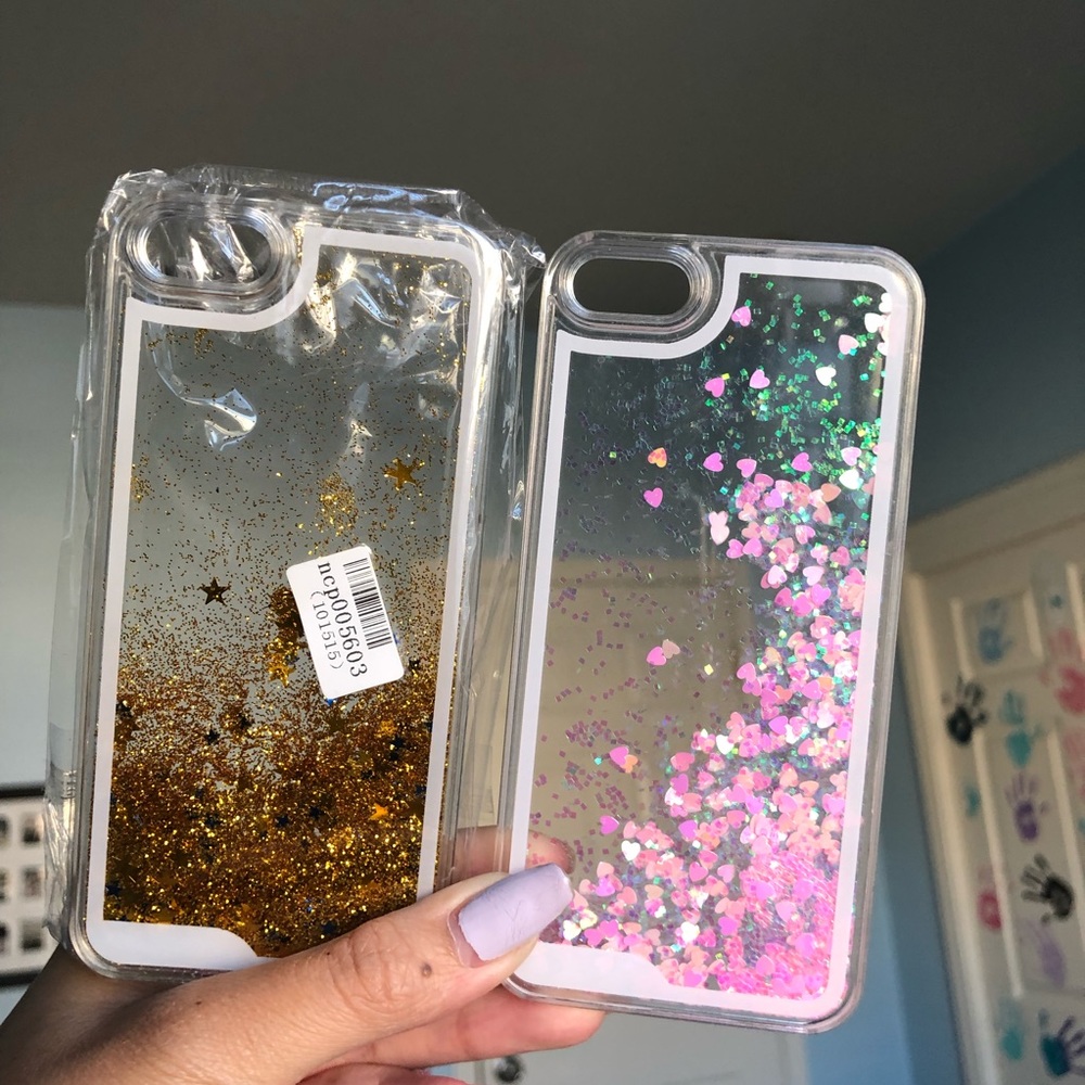 iphone4 glitter liquid cases